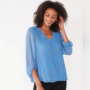 Nine West Balloon-Sleeve Pleated BlouseWomen XL